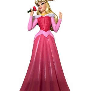 Disney Store Sleeping Beauty Aurora Pink princess  PVC FIGURE figurine Christmas hanging tree ornament 3.5&quot;