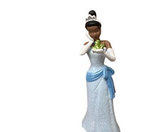 Figura de PVC de la Princesa Tiana y el Sapo en Azul de Disney Store, 3"