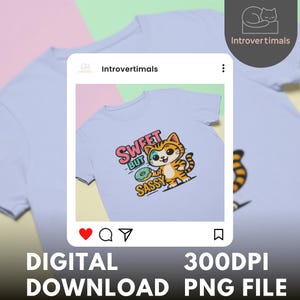 Sweet But Sassy Donut Cat – Cute Tiger Holding Donut Cartoon Illustration for Introverts & Snack Lovers