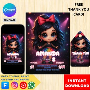 LOL Party Birthday Invitation Template - Editable Kids Birthday Invite, Instant Download, Fun Cartoon Design, DIY Printable Invitation