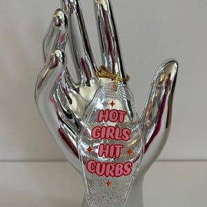 Retro Motel Keychain | Funny Keychain | Hot Girls Hit Curbs