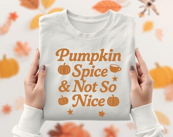 Funny Pumpkin Spice PNG, Retro Fall Design (Digital Download)
