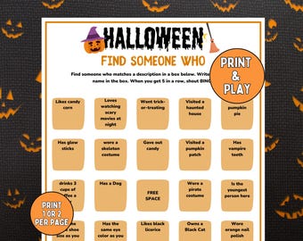Bingo di Halloween, Cartelle del bingo di Halloween, Gioco per feste di Halloween, Giochi rompighiaccio di Halloween, Attività in classe di Halloween, Bingo per feste autunnali
