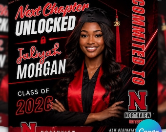 Senior College Decision Day Flyer Template | Class of 2026 Grad Announcement (Digital Download)
