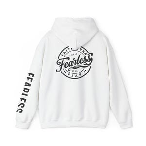 Classic Faith Over Fear Hoodie, Inspirational Sweatshirt, Motivational, Colorful Christian Apparel, Unisex Religious, Beach Vibe, Fearless
