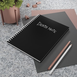 Death Note Anime Spiralblock, Anime Lover Journal, Gothic Goth Notizbuch, Emo Tagebuch, düster und geheimnisvoll