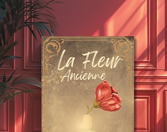 Floral Wall Art and Digital Download Print - La Fleur Ancienne Rose Art Print - Modern French Botanical Wall Decor- Trendy Digital Art Print