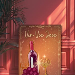French Wine Art Print: Vintage Vineyard Kitchen Decor