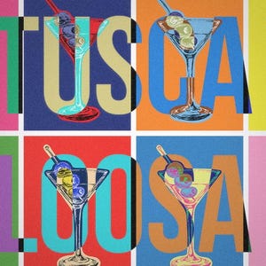 Tuscaloosa Martini Print