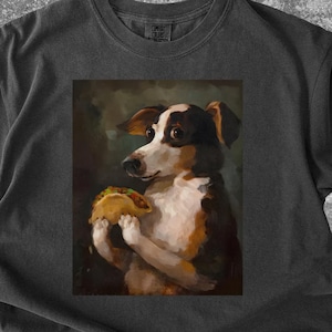 Camiseta divertida de perro comiendo tacos, camiseta con meme de perro, camiseta con memes de Dank, pirata vintage de los 90, Odd Core
