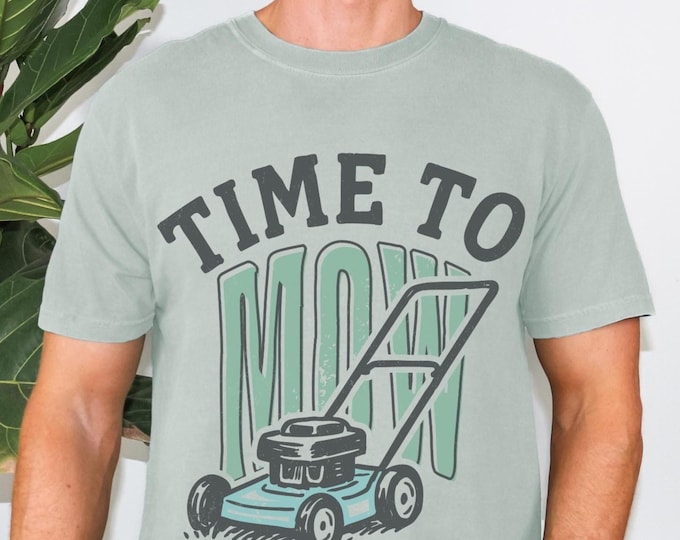 Father Mows Best Shirt for Lawn Care Dad, Retro Fathers Day Gift for Yard Kings, Funny Dad Tee, Mowing Dad T-shirt, Comfort Colors