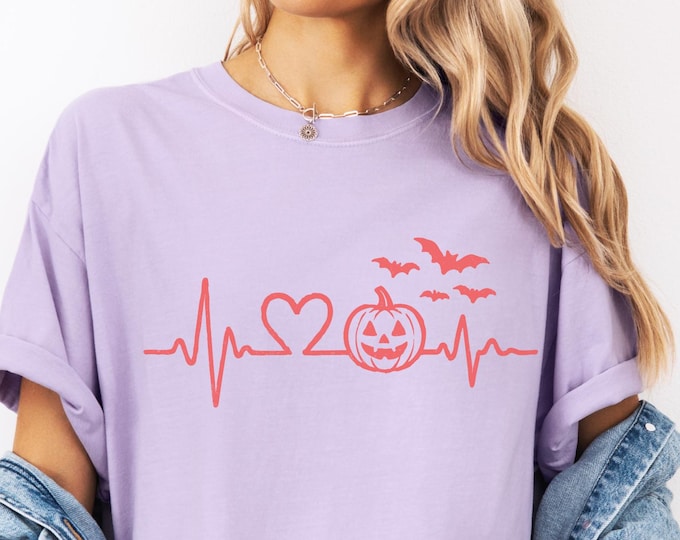 Halloween Nurse Comfort Colors Shirt: Spooky Season RN Tee, EKG shirt