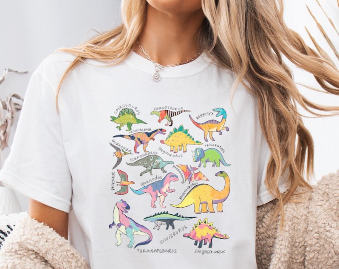 Womens Dinosaur Shirt, Dinosaur T-Shirt, Dinosaur Gifts, Dinosaur Birthday Sweatshirt, Birthday Gift Tee, Women Men Dinosaur Shirt