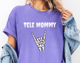 Tele Mommy Shirt, TeleMark Ski Mom Shirt, Comfort Colors Ski Mom shirt