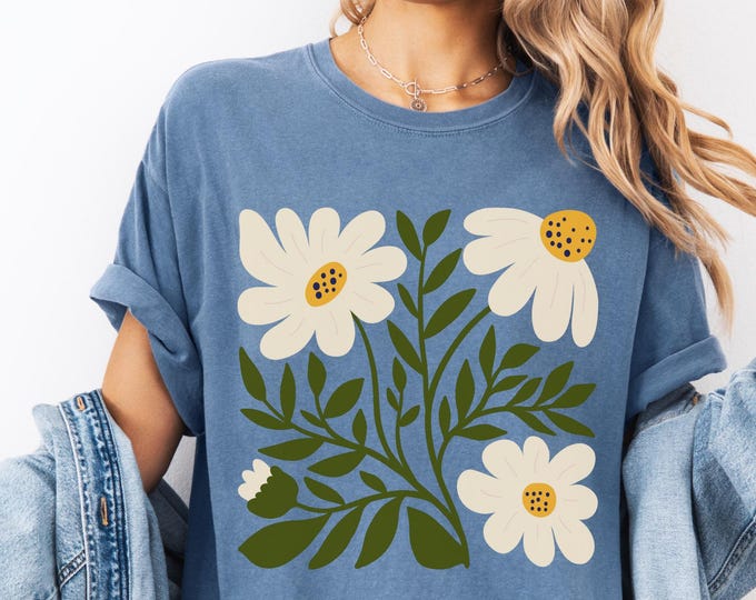 Fall Wildflowers Daisy shirt, Comfort Colors Wildflower Autumn Shirt