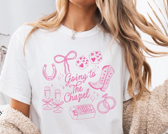 Going to the Chapel TShirt, Nashville Bachelorette shirt, Going to the Chapel, Perfect Match, Bridal Party, Matching Bachelorette Outfits