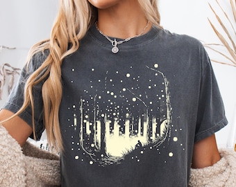 Comfort Colors Fireflies Shirt, Cottagecore Summer Tee