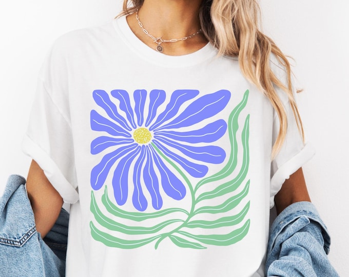 Fall Wildflowers Comfort Colors Shirt, Wildflower autumn Shirt, Retro Fall Floral T-Shirt