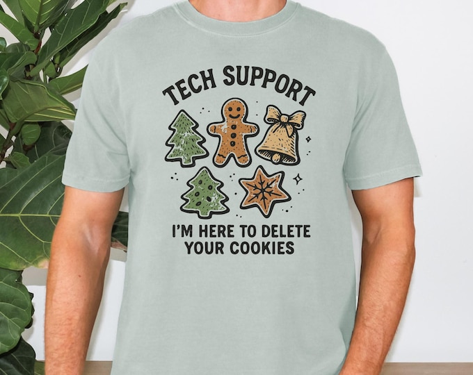 Comfort Colors® Tech Support Shirt, IT Support Christmas Tshirt, Funny Tech Support Christmas Gift, Funny Sys Admin Tee