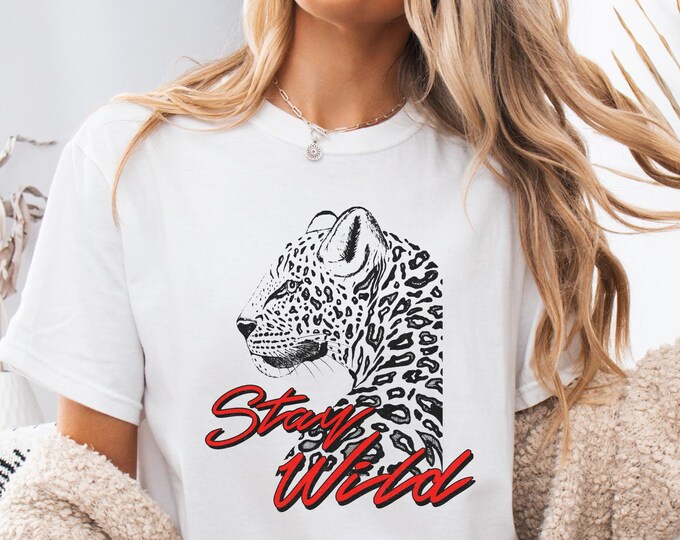 Comfort Colors Stay Wild Leopard Shirt