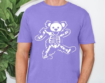 Dancing Bear Grateful Shirt, The Dead, Grateful Halloween Hippie Tshirt, Dead Head Halloween