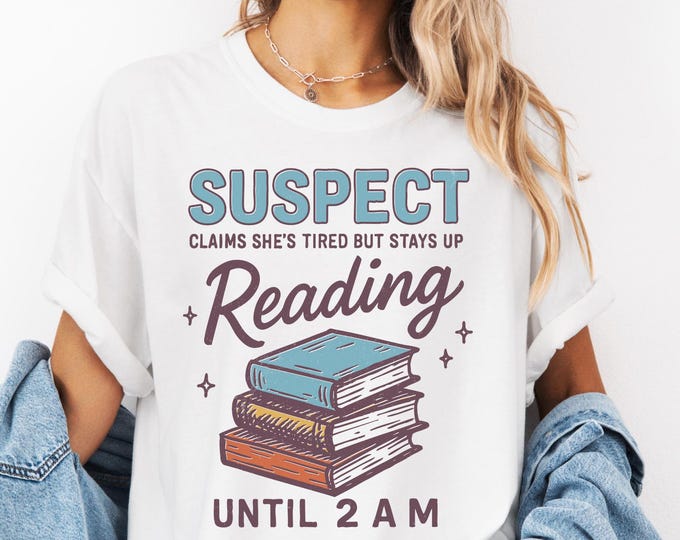Suspect Claims Book T-Shirt: Book Lover Night Owl Comfort Colors Tee