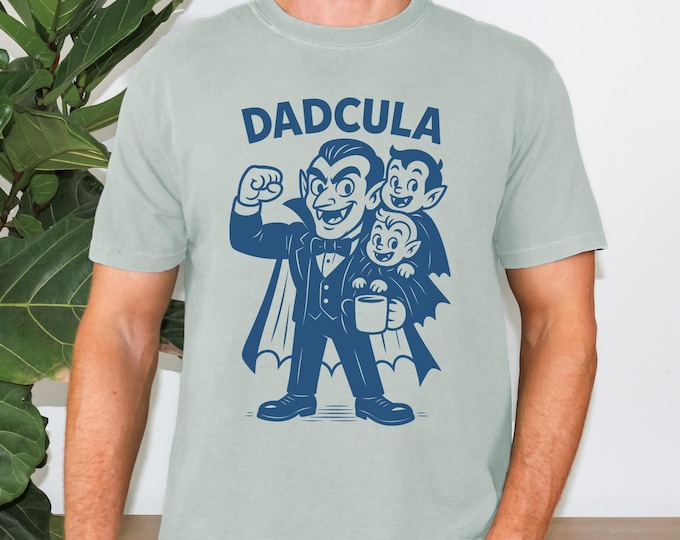 Dad Halloween Gift, Dad Dracula, Dadcula Comfort Colors Shirt: Funny Dad Vampire Halloween Tee