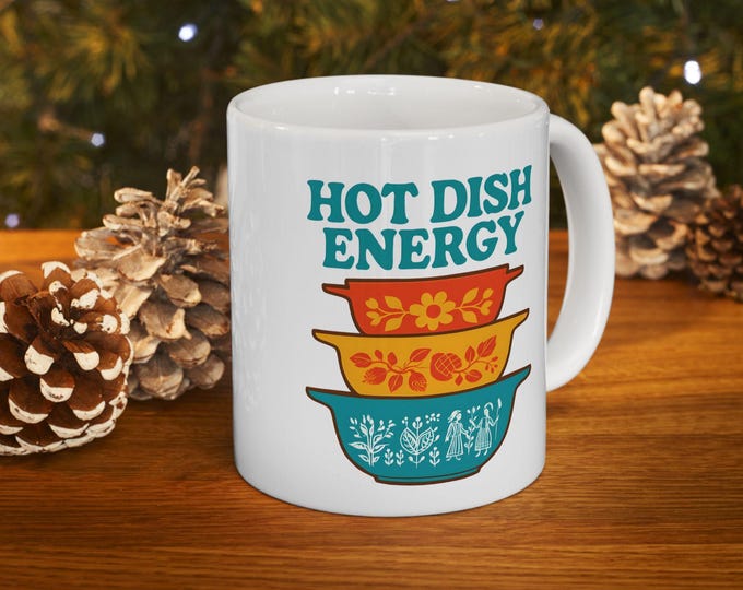 Hot Dish Mug, Casserole Mug, Pyrex Mug