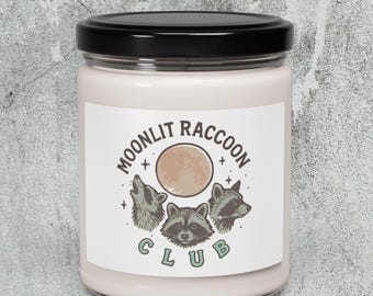 Moonlit Raccoon Club Candle, Raccoon Candle