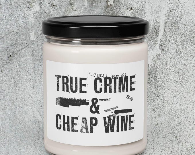 True Crime & Cheap Wine Candle, True Crime Lover Gift, Ed Gein Gift