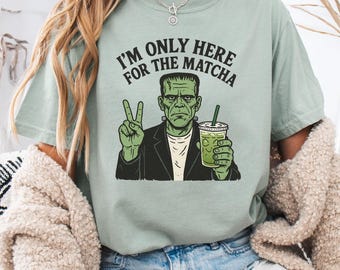 Matcha Frankenstein shirt, Comfort Colors Iced Matcha Lover Shirt