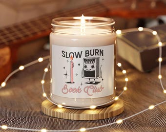 Slow Burn Book Club Candle, Cute Matchbox Candle