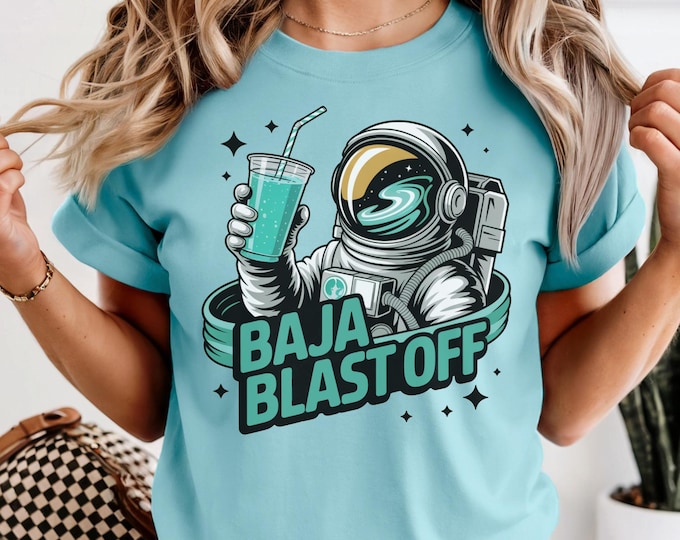 Baja Blast Mountain Dew shirt, 90’s Gaming shirt, Baja Blast tee, space theme t-shirt, Comfort Colors, Cool Mountain Dew Merch, Gaming Gift