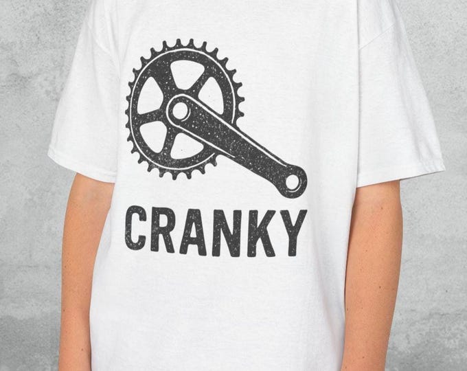 Kids Bike Shirt, Cranky Bike Tee,  Fun Bicycle Print for Children, Cycling Enthusiasts Youth Bike Tee
