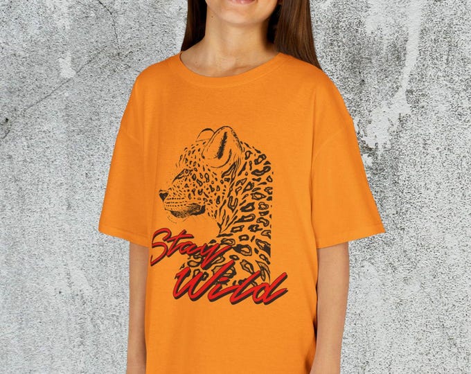 Stay Wild Leopard Kids Tee, Cheetah Kids Shirt