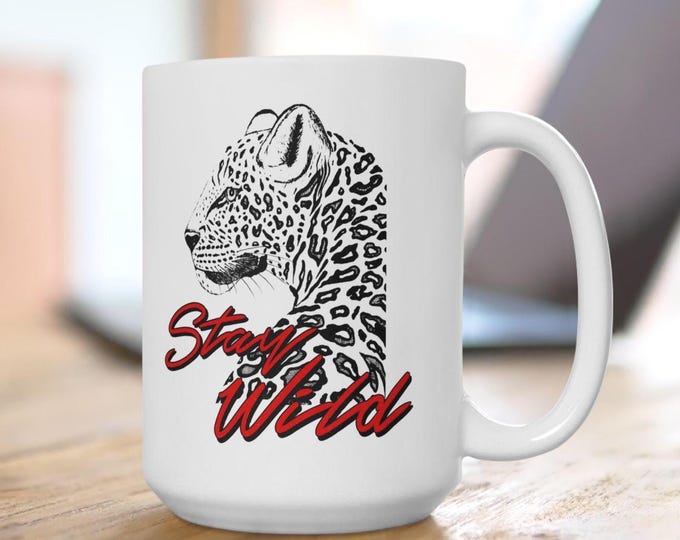 Stay Wild Leopard Mug, 90's Leopard Mug