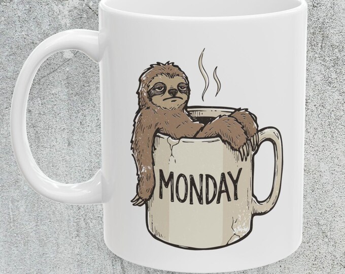 Sloth Mug, Cute Lazy Sloth Coffee Cup