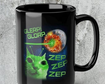Glerp Glorp Alien Cat Meme Mug
