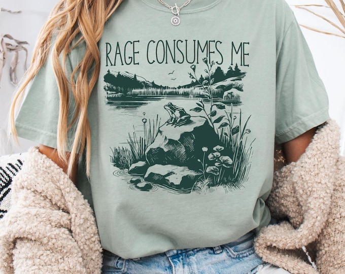 Rage Consumes Me Comfort Colors Funny Frog Shirt