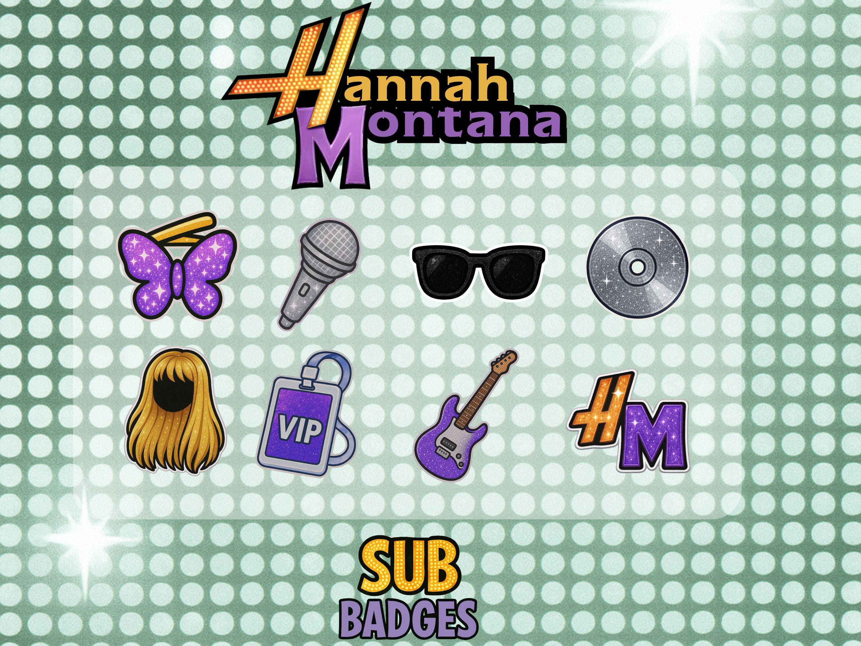 Hannah Montana Inspired Sub Badges | Twitch | Y2K 2000s | Disney Channel |