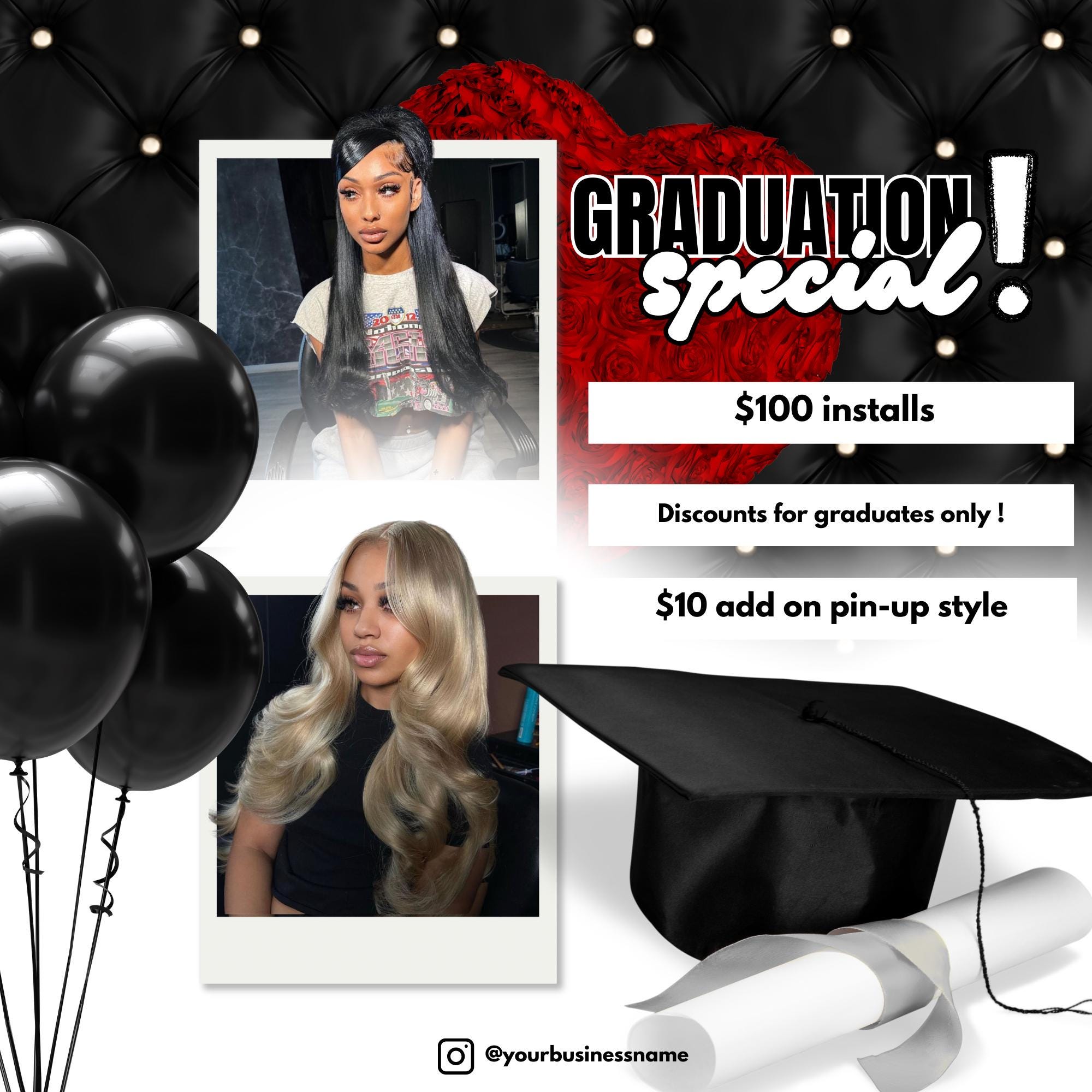 CANVA Template | Graduation Booking Flyer, Graduation Special, Makeup ...