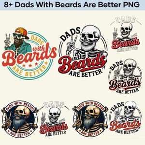 8+ Väter mit Bärten sind besser Png, Lustiger Papa Png, Cooler Papa Png, Papa Leben Png, Papa Geburtstagsgeschenk Png, Skelett Papa Png, Vatertag Png