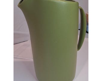 70s Avocado Green Plastic  Pitcher Rubbermaid Vintage