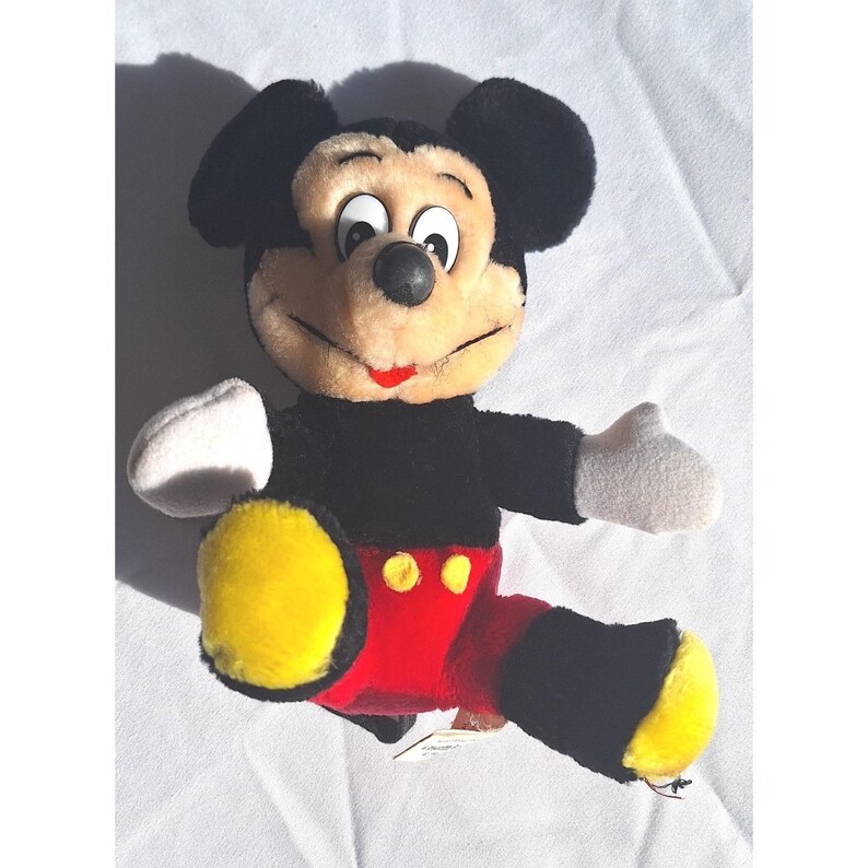 Vintage Walt Disney Productions Mickey Mouse Plush Disneyland Disney World Korea image 2