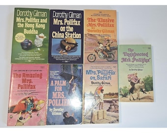 Mrs Pollifax Mystery Book Lot 7 Dorothy Gilman Vintage Fawcett Taschenbücher Spion