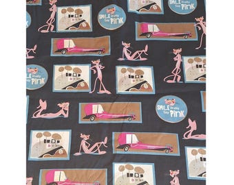 Pink Panther Fabric Cotton 42" BY THE YARD