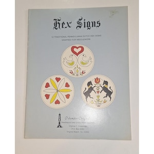 Vtg 1978 Hex Signs Needlework Pattern Book Virginia Creekman PA Dutch Folk Art