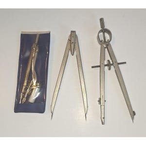Vintage Tacro 4013 K&E Zirkel, Zirkel, 3er Set, 3 Teilig