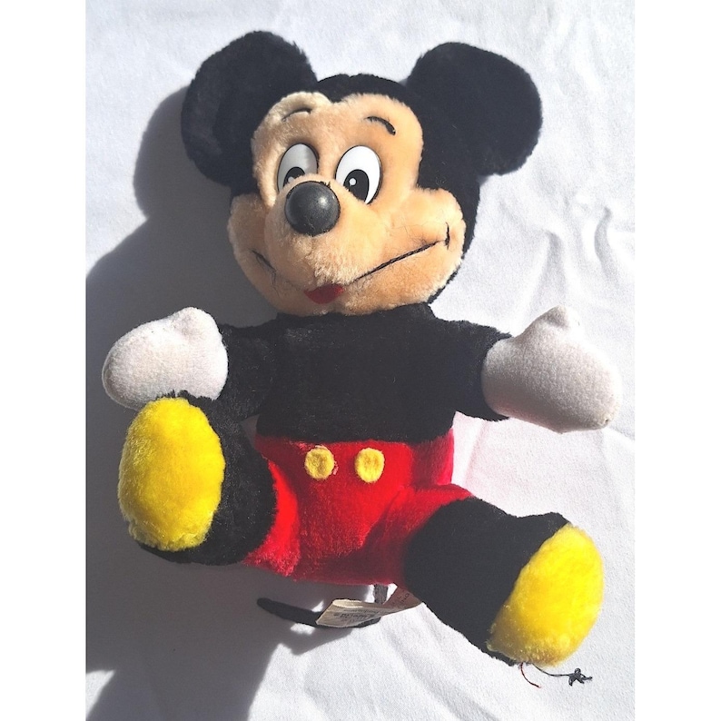 Vintage Walt Disney Productions Mickey Mouse Plush Disneyland Disney World Korea image 1