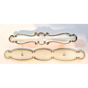 Vintage Franse provinciale witgouden lade met achterplaten 2 sets 63 3519 3520